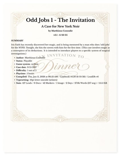 game Odd Jobs 1 - The Invitation thumbnail