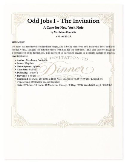 case Odd Jobs 1 - The Invitation thumbnail