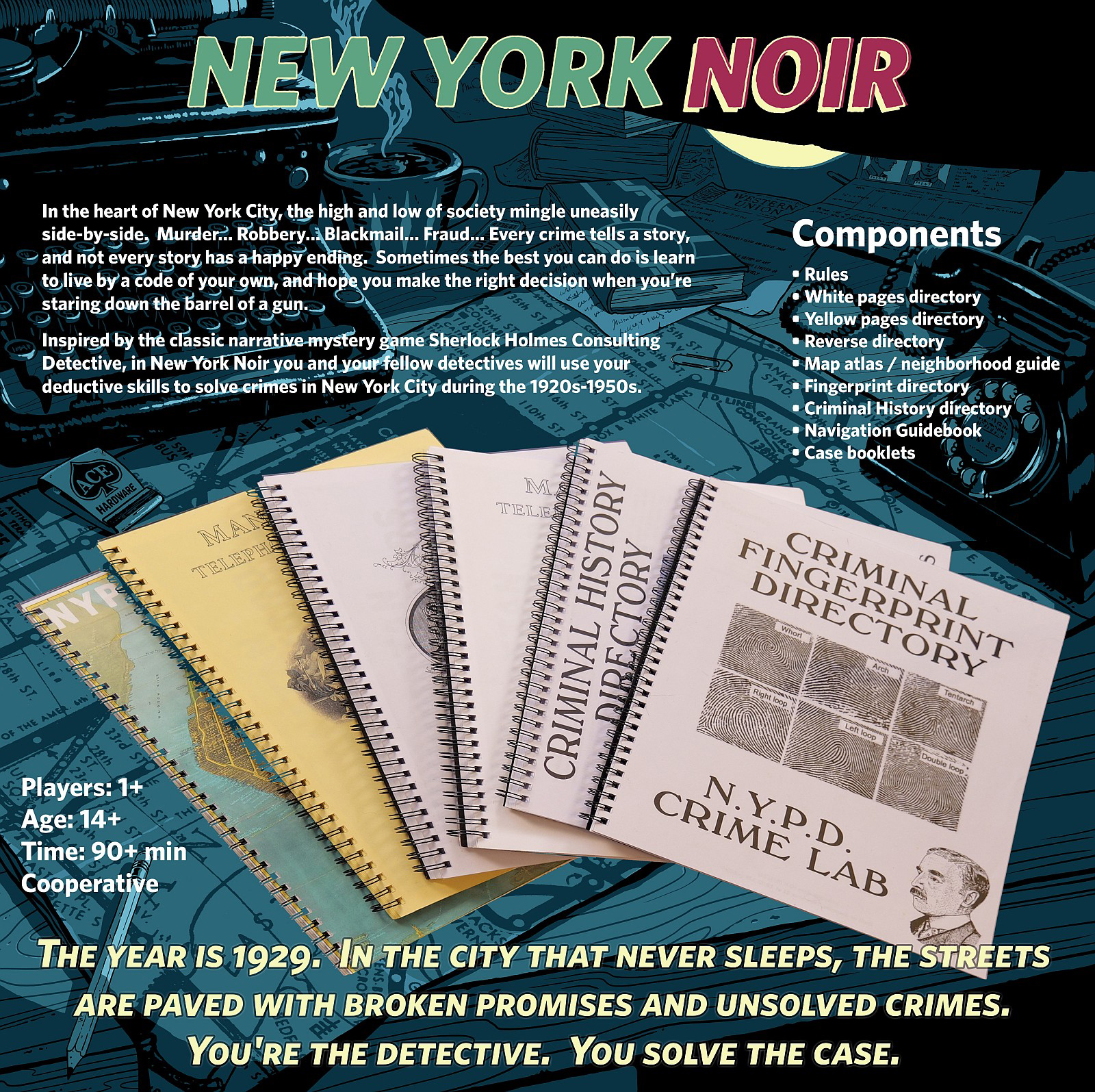 New York Noir box bottom art